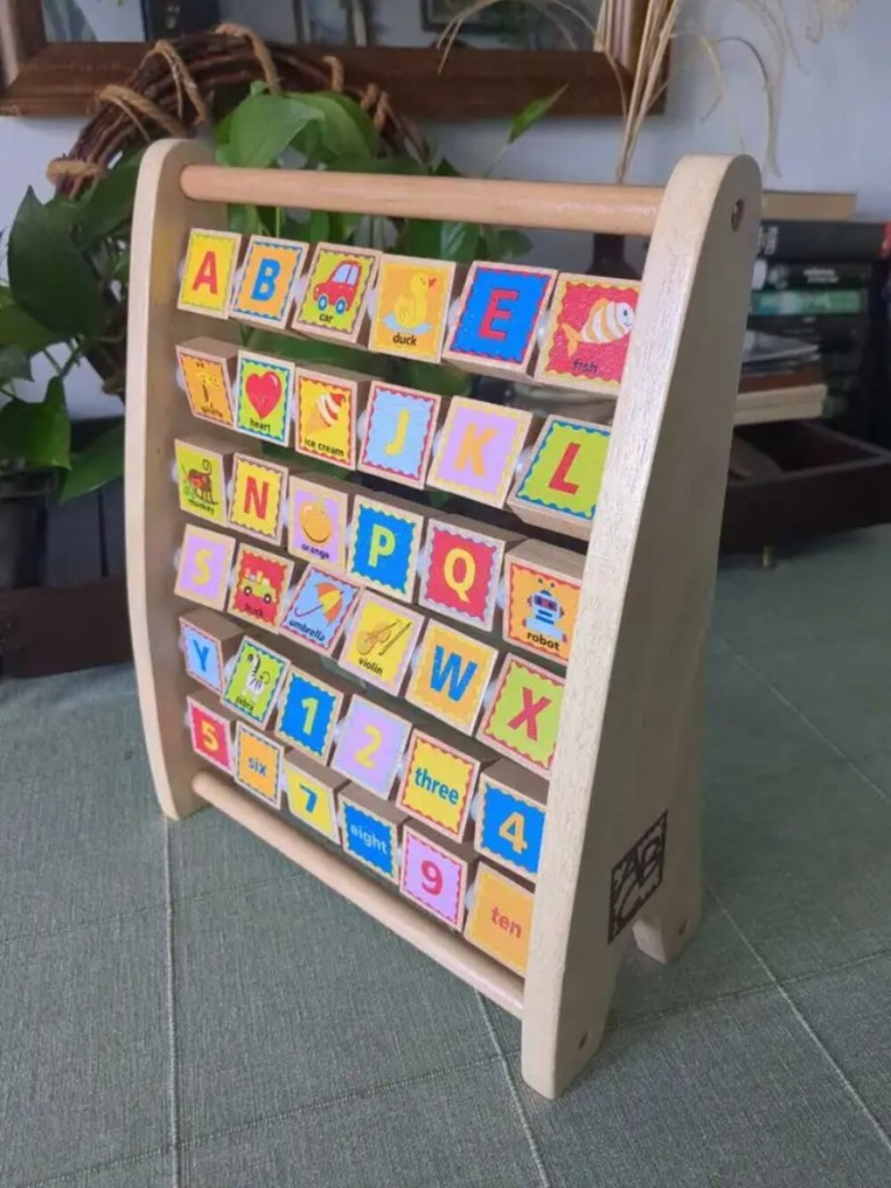 Hape Alphabet Abacus Wooden Counting Toy